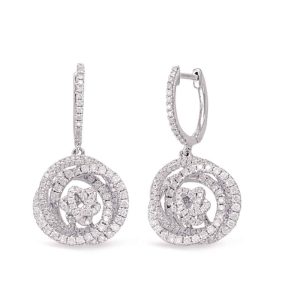 White Gold Diamond Hoop Earring