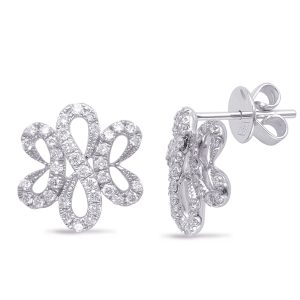 White Gold Diamond Earring