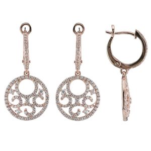 Rose Gold Diamond Hoop Earring