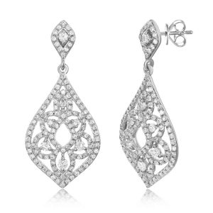White Gold Diamond Earring