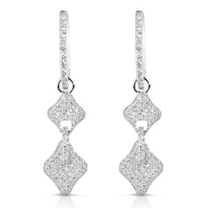 White Gold Diamond Hoop Earring