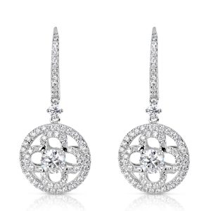 White Gold Diamond Hoop Earring