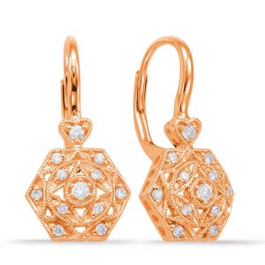 Rose Gold Diamond Earring
