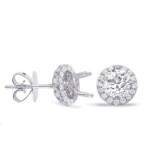 Halo Diamond Earring For 2ct  Jacket