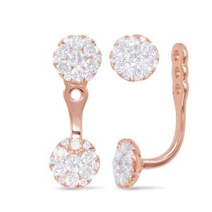 Rose Gold Diamond Earring Jackets