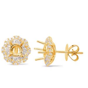 Halo Diamond Earring For .60cttw Round