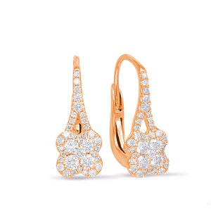 Rose Gold Diamond Earring