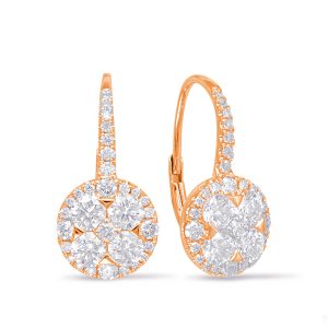 Rose Gold Diamond Earring