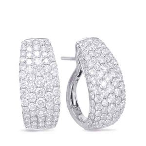 White Gold Diamond Hoop Earring
