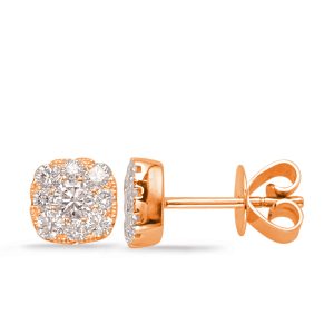 Rose Gold Diamond Earring