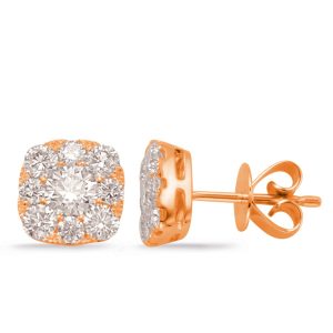 Rose Gold Diamond Earring