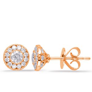 Rose Gold Diamond Earring