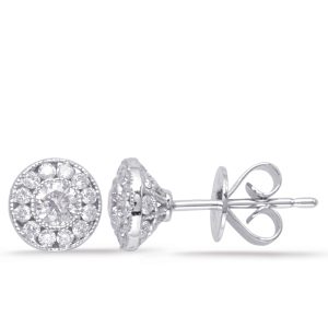 White Gold Diamond Earring