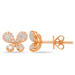 Rose Gold Diamond Earring