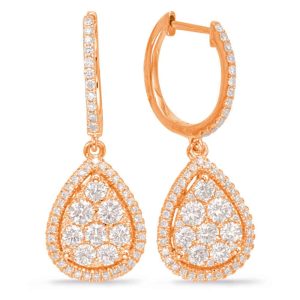 Rose Gold Diamond Earring