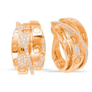 Rose Gold Diamond Earring