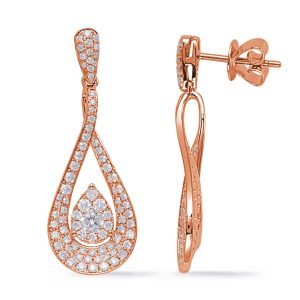 Rose Gold Diamond Earring