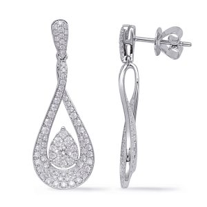 White Gold Diamond Earring