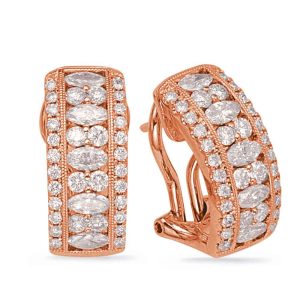 Rose Gold Diamond Earring