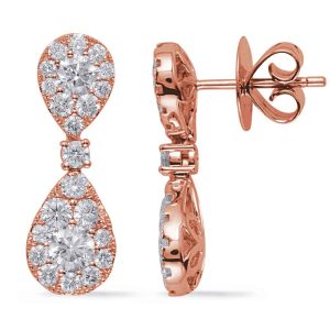 Rose Gold Diamond Earring