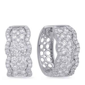 White Gold Diamond Earring