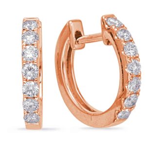 Rose Gold Huggie Earring