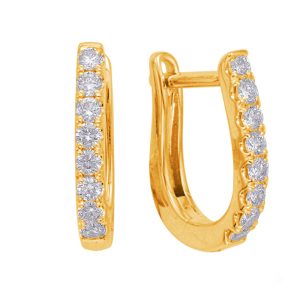 Yellow Gold Huggie Earring