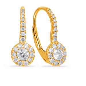 Yellow Gold Diamond Earring