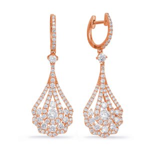 Rose Gold Diamond Earring