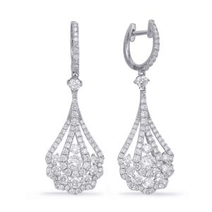 White Gold Diamond Earring
