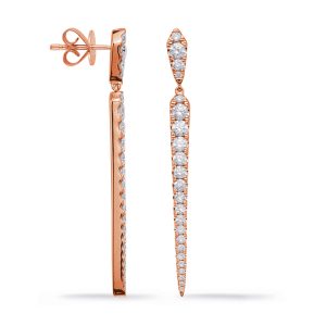 Rose Gold Diamond Earring