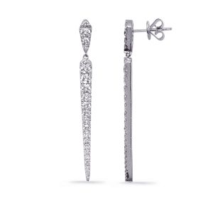 White Gold Diamond Earring
