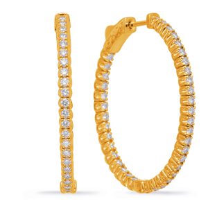 1.4 Inch Securehinge Oval Hoop Earring