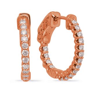 Rose Gold .75 Inch Securehinge Hoops