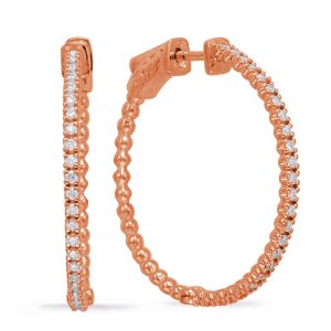 Rose Gold 1 Inch Securehinge Hoop