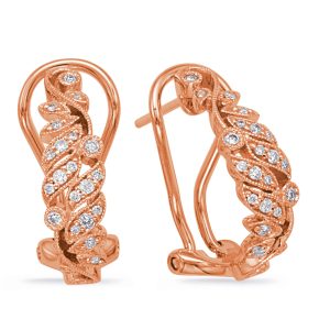 Rose Gold Diamond Earring