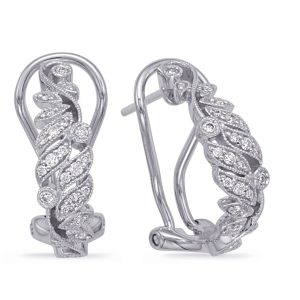 White Gold Diamond Earring