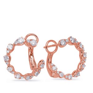 Rose Gold Diamond Earring