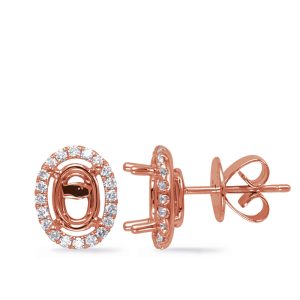Rose Gold Diamond Earring