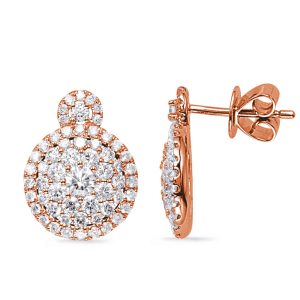 Rose Gold Diamond Earring