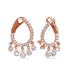 Rose Gold Diamond Earring