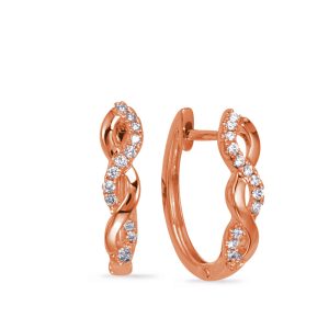 Rose Gold Diamond Earring