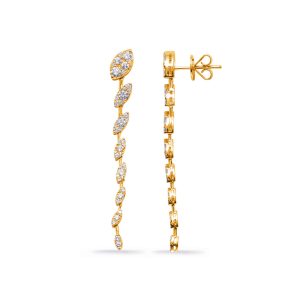 Yellow Gold Diamond Fashion Earring