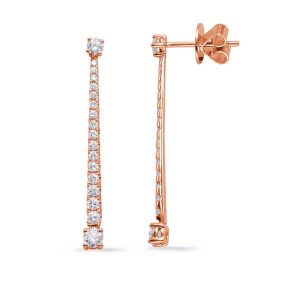Rose Gold Diamond Fashion Earring