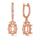 Rose Gold Diamond Earring