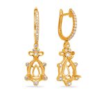 Yellow Gold Diamond Earring