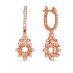 Rose Gold Diamond Earring 1/4ct