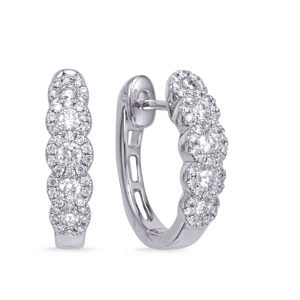 White Gold Diamond Hoop Earring
