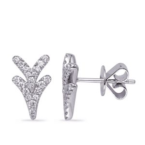 White Gold Diamond Earring