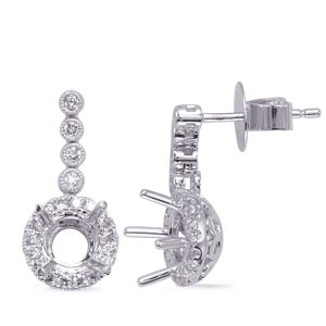 White Gold Diamond Earring